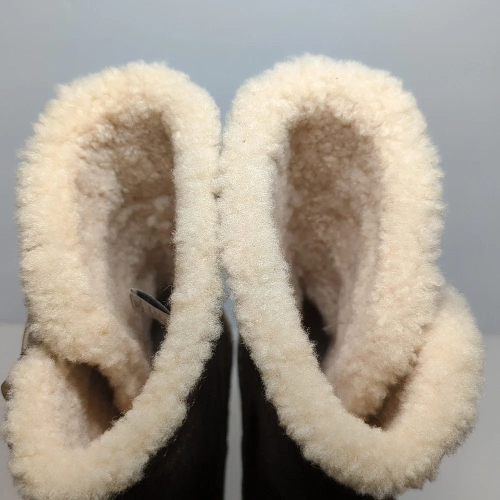 UGG Australia Kona Brown sheepskin winter boots womans size 6 EU 37